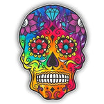 Decalque de caveira mexicana colorida