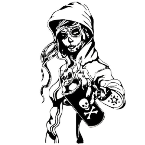 Autocolante de caveira <br/> Tagger