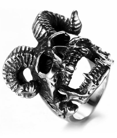 Satanic Man Ring (Steel)