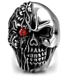 Skull Skull Ring (Steel)