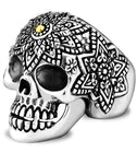 Anel de caveira mexicana (prata)