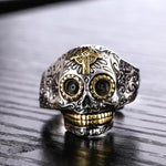 Anel de caveira mexicana <br/> Homem (aço)
