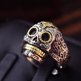 Anel de caveira mexicana <br/> Homem (aço)