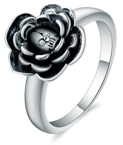 Anel Fleur Rose Macabre (aço)