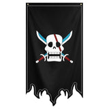 Bandeira de pirata tremulando