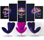 Pintura de caveira multicolorida