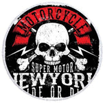 Toalha de motociclista com caveira
