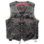 Jaqueta de motociclista masculino (couro)