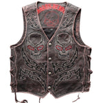 Jaqueta de motociclista masculino (couro)