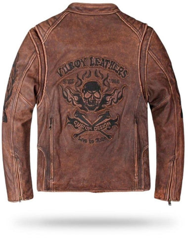 Jaqueta de couro Rider Brown