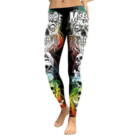Leggings de crânio <br/> coloridas