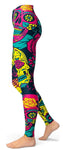Leggings de caveira mexicana colorida