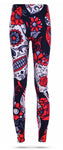 Leggings de caveira mexicana vintage