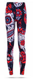 Leggings de caveira mexicana vintage