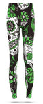 Leggings de crânio verdes <br/>