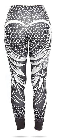 Leggings de caveira floral