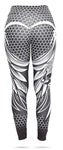 Leggings de caveira floral
