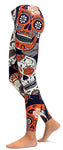 Leggings Orange Skull