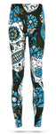 Leggings de caveira mexicana colorida
