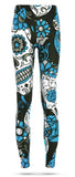 Leggings de caveira mexicana colorida