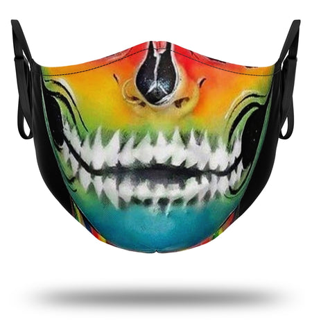 Máscara de caveira multicolorida <br/>