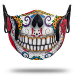 Máscara de caveira mexicana colorida