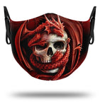 Máscara de dragão vermelho