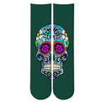 Skull Sock Green