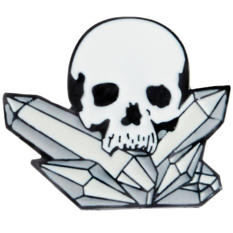 Pin de caveira de diamante