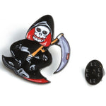 Pin de caveira de motociclista