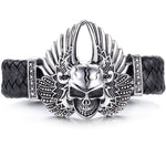 Pulseira de motociclista masculino (couro)
