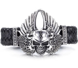 Pulseira de motociclista masculino (couro)