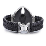 Pulseira de motociclista masculino (couro)