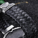 Pulseira de motociclista masculino (couro)