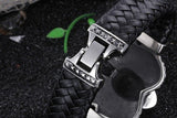Pulseira de motociclista masculino (couro)