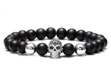 Pulseira masculina <br/> Crânio (pérolas)