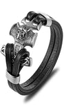 Pulseira masculina Viking (couro)