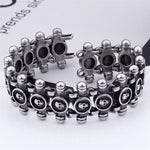 Pulseira de caveira de motociclista (aço)