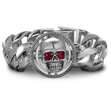 Pulseira de caveira de rocha (prata)