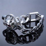 Pulseira de caveira de rocha (prata)