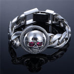 Pulseira de caveira de rocha (prata)