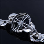 Pulseira de caveira de rocha (prata)