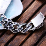 Pulseira de caveira quebrada (prata)