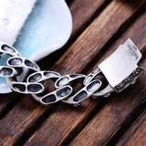 Pulseira de caveira quebrada (prata)
