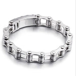 Pulseira de caveira para motoqueiros (aço)
