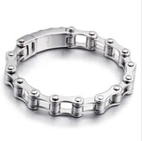 Pulseira de caveira para motoqueiros (aço)
