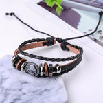 Pulseira de motociclista (couro)