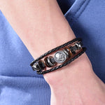 Pulseira de motociclista (couro)