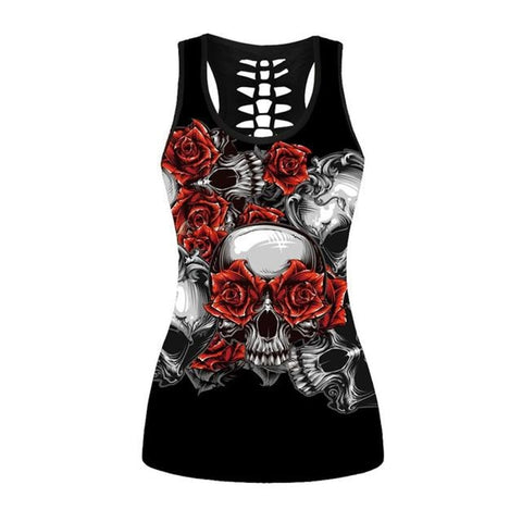 Skull <br/> And Roses Tank Top