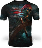 T-shirt do pirata assustador